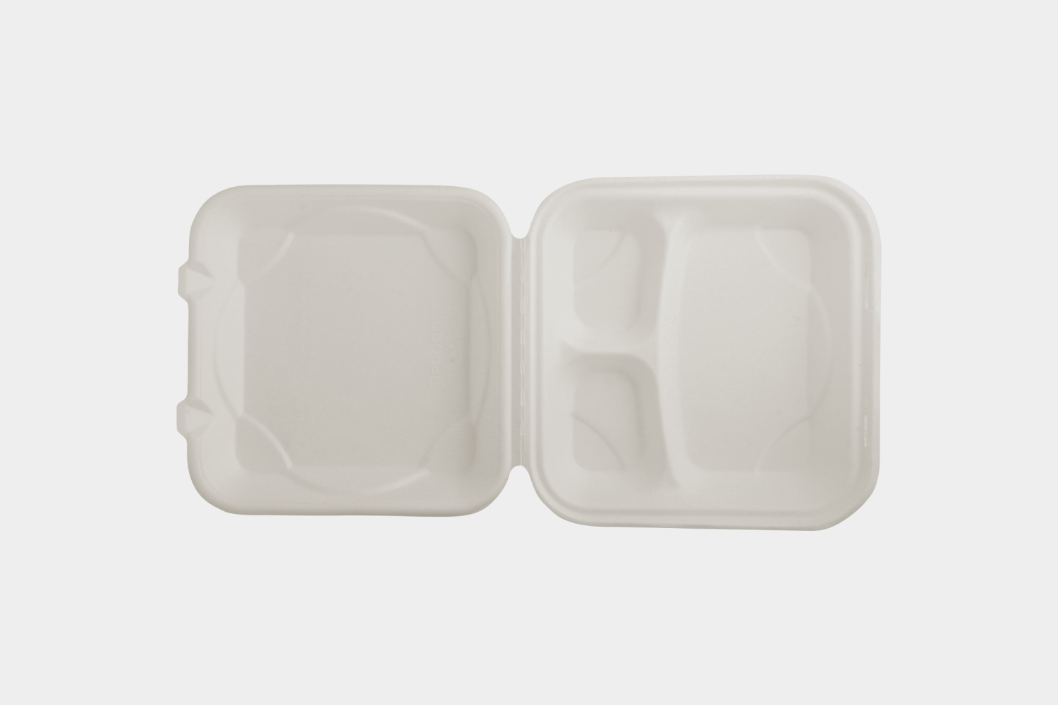 Compostable Food Container with Hinged
