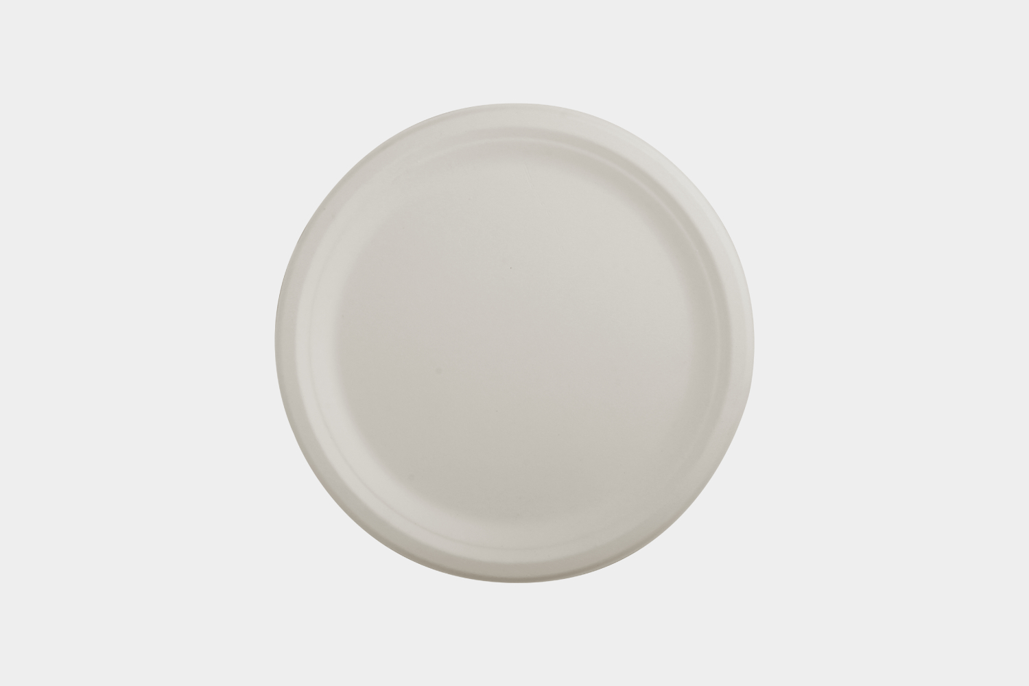 bio-based 9 inch Flat Round Bagasse Plate By Ecolates Top view
